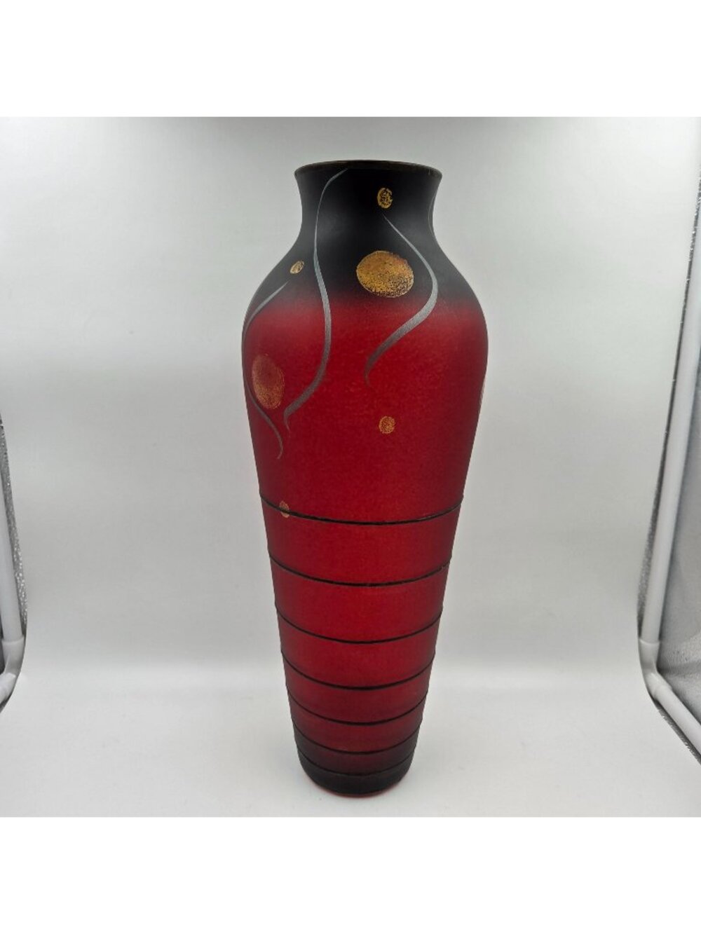 Miracle Studio Vlasta Voborníková Artist Hand Decorated Signed Vase Applied Gold